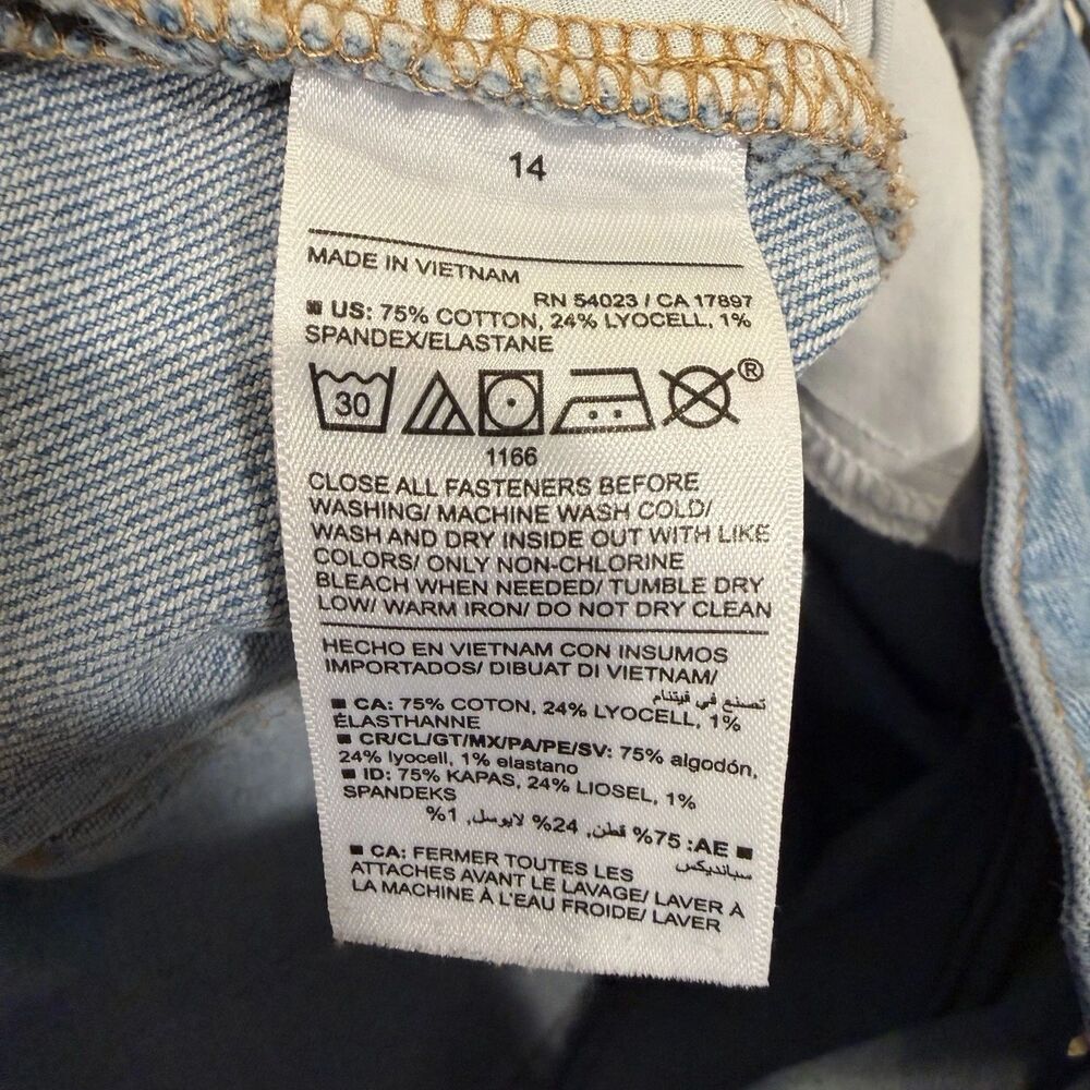 Old Navy Jeans Womens Blue High Rise Sky Hi Wide Leg Paint Splatter Size 14 - Picture 7 of 7